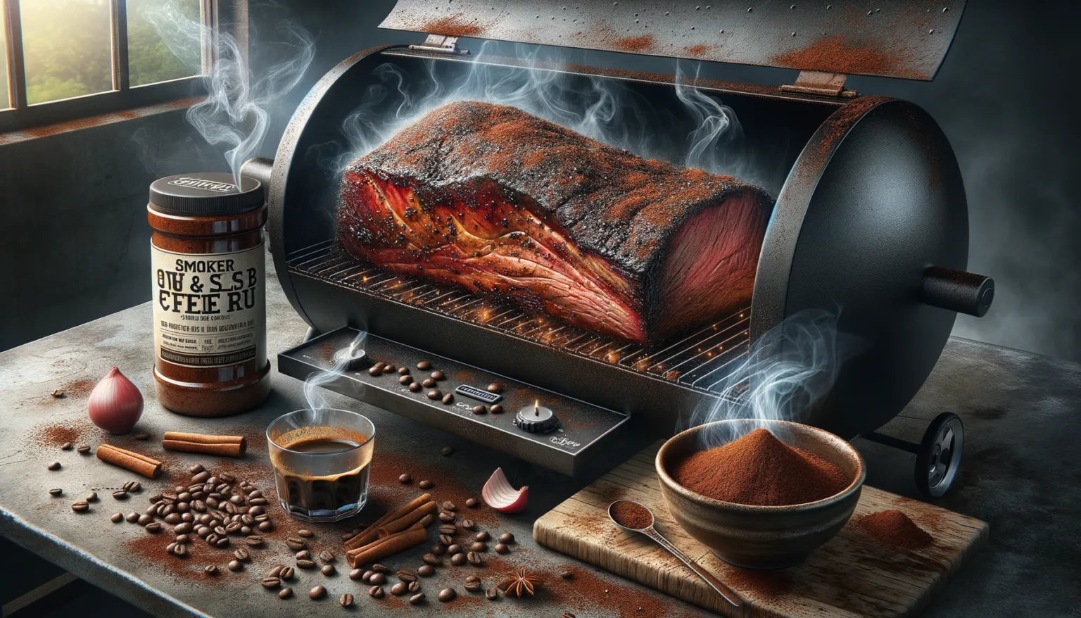 Smoker Beef Brisket low & slow mit Kaffee-Rub