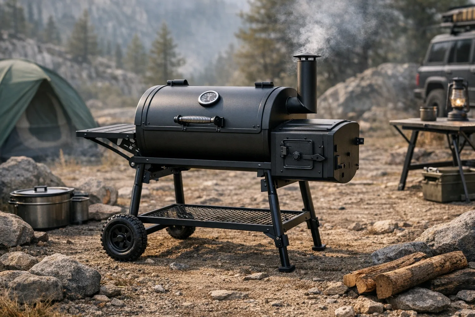 Bester Smoker fuers Camping und Outdoor: Mobilitaet und Robustheit